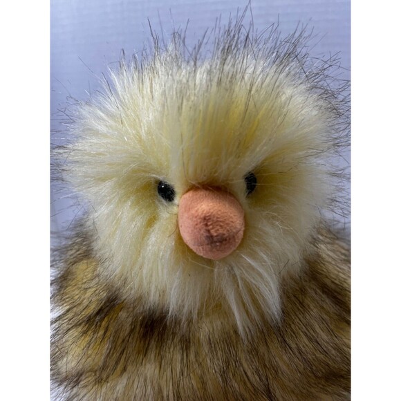 Aurora Fluffy Yellow Duck Rare 8” Plush Duckling Easter Chick Soft Furry Fluffy - Picture 2 of 9